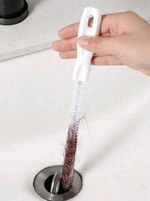 1/2 piezas Cepillo para limpiar desagües, Limpiador de baño para desagües y lavabos, Desobstructor de desagües, Limpiador flexible, Herramienta quitaobstrucciones