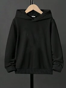 SOLOCOTE Boys' Crew Neck Letter Print Long Sleeve Sweatshirt - Black - View 2