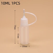 1pc/5pcs 10ml/100ml Empty Dropper Bottles With Black Caps, DIY Quilling Tools, Liquid Dropper Containers, Silicone Rings - Clear - View 13