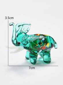 1pc Mini Realistic Colored Glassware Elephant/Dog Home Decor, Entertainment, Dining Table Center Decor, Fairytale Home Garden Decor, Party Tabletop Decoration, Photography Prop - Multicolor - View 9
