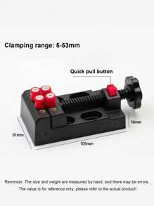 1pc Mini Fast Return Eight-Hole Table Clamp Walnut Clip Small Table Tiger Pliers Flat Pinch Bed Pliers Olive Bodhi Buddha Bead Clamp Cliper Useful Carving Jewelry Making Accessories