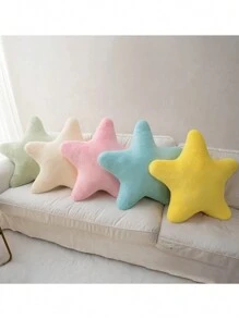 星形枕头，装饰性星形抱枕，柔软的星形毛绒玩具，可爱的房间装饰，卧室家居装饰，毛绒星形枕头，节日礼物，儿童玩具 - 彩色 - 查看 3