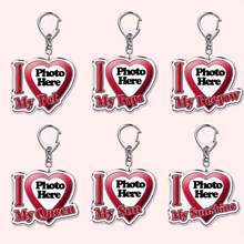 Customized Text Key Chain - "I Love My Boyfriend/Girlfriend", Wife, Hot Mom, Dad, King, Queen, Idol, Baby, Family, Gift,Customized Keychains & Accessories,Street Casual Chic - Multicolor - View 9