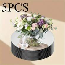 5/10 件亚克力镜面餐桌中心装饰，圆形装饰展示托盘，适用于婚礼、餐桌和咖啡桌，非电动、无羽毛，多功能，适合所有季节派对装饰和礼物