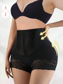 New Arrival Ice Silk Seamless Lace Trim Tummy Control Panties, Ideal For Daily Wear, Running, Yoga And Workout, Body Shaping Compression Leggings With Butt Lifting And Waist Cinching Features, Women With Small Belly Shaping Waist Waist And Hip Lifting Belly Compression Underwearm Gym Accessories Belly Slimming Girdles, Lumbar Girdles Belly Slimming Corset