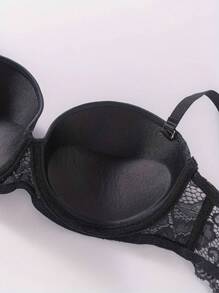 3pcs Lace Padded Push-Up Bra Set, Thickened Cup Lining, [Suggest Sizing Up] - Multicolor - View 6