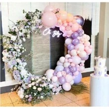1pc Oversized Diameter 200cm/79inch Wedding Ceremony Queue Background Metal Ring Balloon Arch Stand, Wedding Decoration Prop, Party Festival Outdoor Arrangement Circular Arch - Gold - View 5