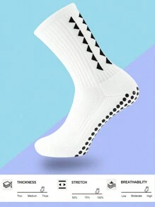 FLSHMCEN 4/10 pares de calcetines de fútbol para hombre con almohadillas antideslizantes para fútbol, baloncesto y otros deportes