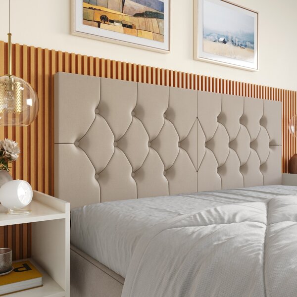 Cabeceira Capitonê Estofada Painel Cama Box Casal 140cm