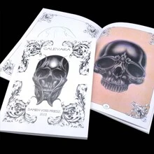 Tattoo Design Reference Book - Contains Skeleton Series Patterns Vol.1-3, Beginner Tattoo Artist Reference - Multicolor - View 4