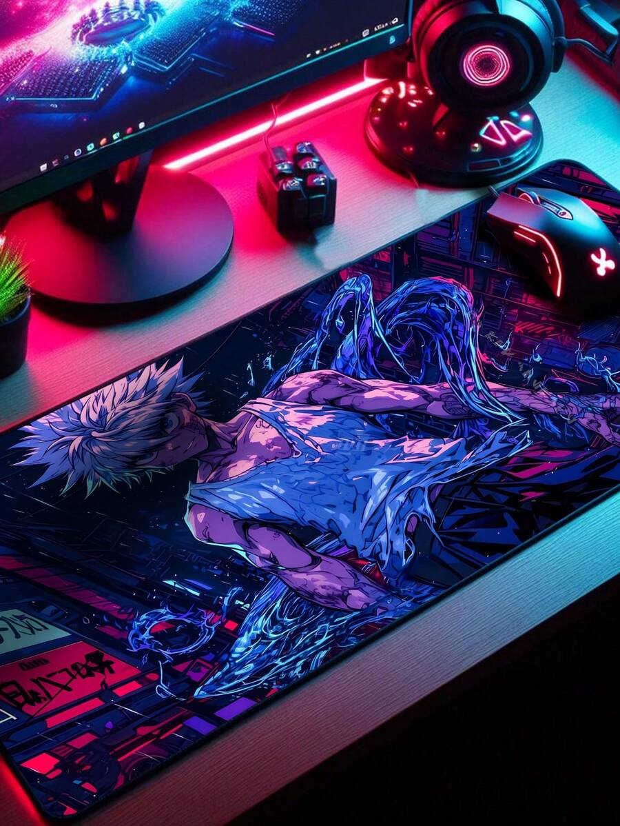 Gaming Mouse Pad For Desktop With Stitched Edge And Various Anime AI Prints - 滑鼠墊4608 - 查看 1