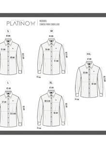 PLATINUM STORES Men's Casual Long Sleeve Checkered Shirt Orange, Beige, White Cotton Office Shirt - 橘色 - 查看 7