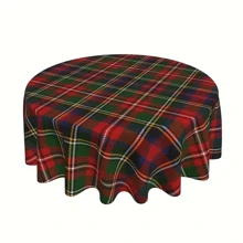 1pc Christmas Plaid Rectangular Tablecloth, Perfect For Holiday Decor And Parties - S914 - View 8