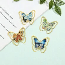 A Vivid And Beautiful Oil Painting Butterfly Metal Book Clip Bookmark, The Warmest Reading Gift For Loved Ones, Suitable For Marking On Study And Office Pages.