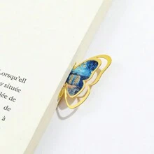 A Vivid And Beautiful Oil Painting Butterfly Metal Book Clip Bookmark, The Warmest Reading Gift For Loved Ones, Suitable For Marking On Study And Office Pages.