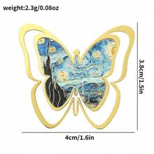 A Vivid And Beautiful Oil Painting Butterfly Metal Book Clip Bookmark, The Warmest Reading Gift For Loved Ones, Suitable For Marking On Study And Office Pages.