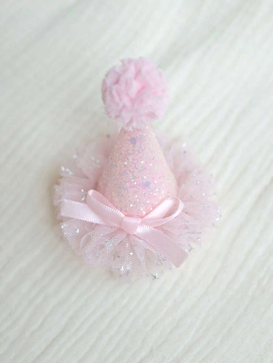 Angel Neitiri Assortment Of 3D Style Lace Hair Clips, Multicolor Options, Suitable For Children, Babies, Moms - Baby Pink - View 1