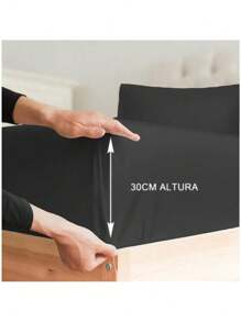Sabana Bajera Ajustable De 50% Algodón 50% Poliéster Extra Suaves With Bolsillos Profundos Y Ajuste Fácil - người da đen sâu sắc - Xem 5