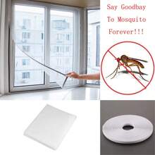 4X Large Window Screen Mesh Net Bug Mosquito Fly Insect Moth Door Netting White UK 200/150cm +Tape - White - View 1