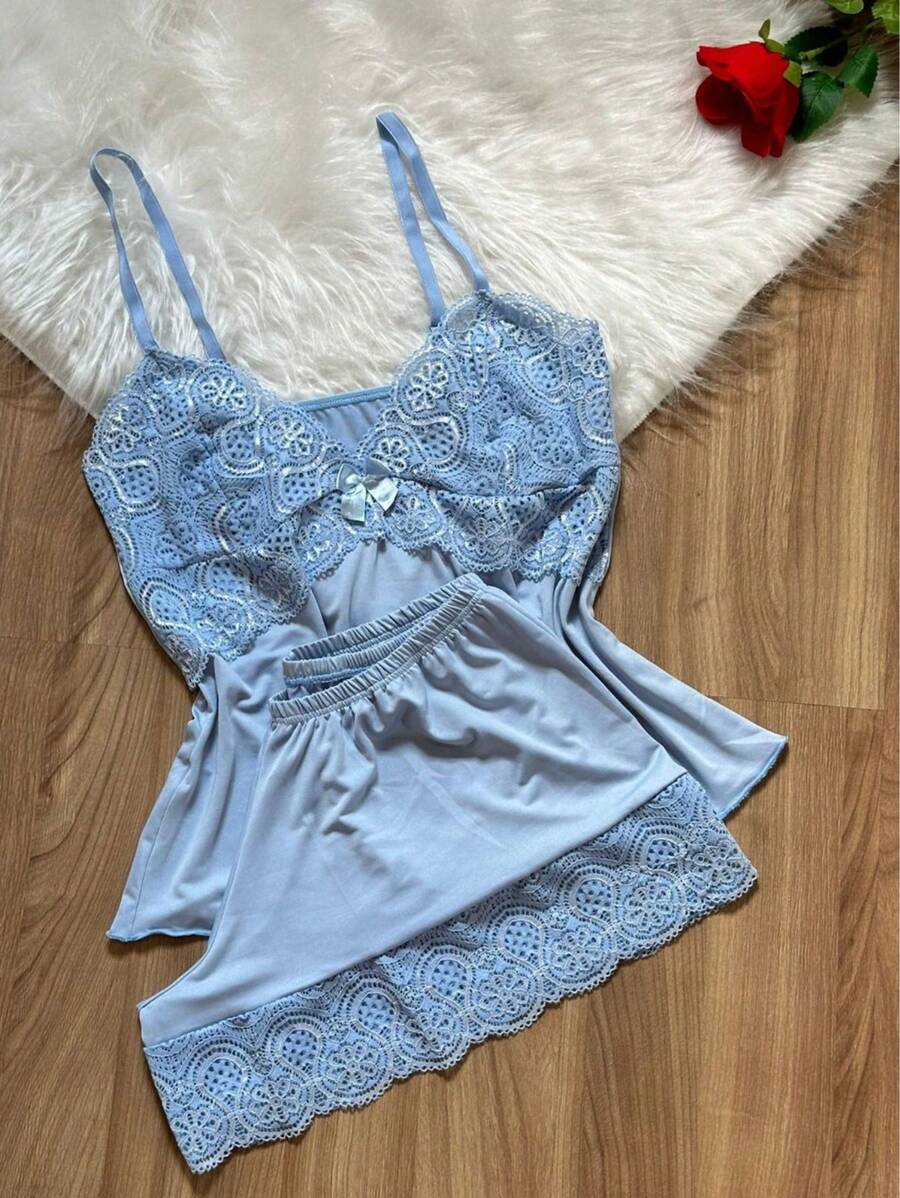 Women Pajama Sets - Baby Blue - View 1