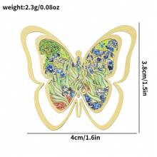A Vivid And Beautiful Oil Painting Butterfly Metal Book Clip Bookmark, The Warmest Reading Gift For Loved Ones, Suitable For Marking On Study And Office Pages.