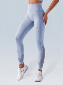 女式瑜伽健身紧身裤 无缝紧身裤 收腹健身运动瑜伽裤