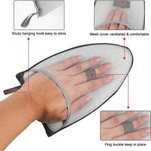 Ironing Gloves With Rings, Hanging Clothing Ironing Machine Board, Vertical Ironing Machine, Steam Resistant Gloves, Heat-Resistant Clothing Steam Engine Gloves (Gray)