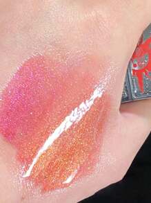 GIRLCULT Unreal High Gloss Lip Glaze J80 Sparkling Fox, Chameleon Liquid Lipstick, Oil-Based Diamond Glitter Lip Gloss, Metallic Shimmer, Rich Pearlescent Finish, Long-Lasting Color, Holographic Talc-Free, Korean Makeup, Korean Cosmetics, 3.5ml/0.12fl.Oz - J80 Twinkle Fox - 查看 2