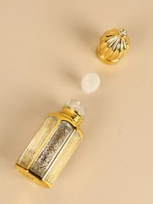 1/3Pcs Premium Golden Glass Essential Oil Roller Bottles,6ml Travel-Ready Bottles With Glass Ball And Crown Caps,Perfect For Perfume, Lip Gloss, & On-The-Go Beauty