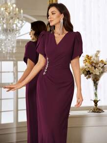 Formal Evening Gown Dress (Heavy Embroidery), Party Dress, Wedding Guest Dress Spring Elegant - Hot Pink - View 4