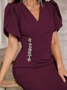 Formal Evening Gown Dress (Heavy Embroidery), Party Dress, Wedding Guest Dress Spring Elegant - Hot Pink - View 6