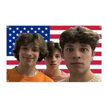 1PC Funny Triplets America Flag Tapestry Feet Home Decoration Funny Meme S-Sturnioloss Flag Bedroom Living Room College Dormitory Headboard Background Outdoor Decoration