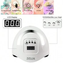 LIMEGIRL مصباح أظافر LED 57 سريع الأشعة فوق البنفسجية، مناسب لطلاء أظافر الجل، ضوء علاج احترافي، 4 إعدادات مؤقت مع استشعار تلقائي، للأظافر اليدوية والقدمية، ضروري لعناية الأظافر المنزلية والصالون، أداة العناية بالأظافر - قابس اتحاد أوروبي نوع C (220 إلى 240 فولت) - مشاهدة 2
