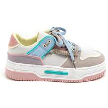 Thick-Soled Sports Shoe With Embossed Details - Multicolor - View 4