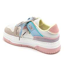 Thick-Soled Sports Shoe With Embossed Details - Multicolor - View 5