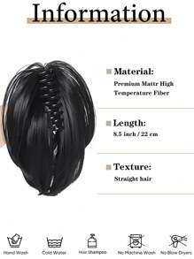 Synthetic Heat-Resistant Wig Hair Bun Messy Elastic Band Hair Bundle Coiffure Hairpiece Ladies Ponytail Scrunchy Clip Wig Christmas Holiday Wig