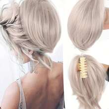 Synthetic Heat-Resistant Wig Hair Bun Messy Elastic Band Hair Bundle Coiffure Hairpiece Ladies Ponytail Scrunchy Clip Wig Christmas Holiday Wig