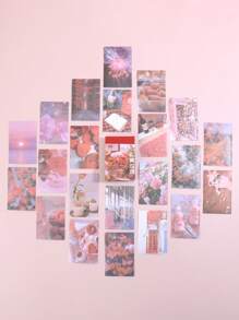 50入組夕陽主題日記材料diy裝飾貼紙 - 黃色 - 查看 10