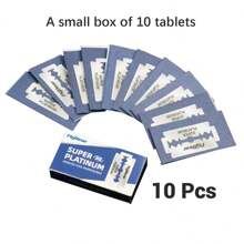 100 piezas/30 piezas/20 piezas/10 piezas Hojas de afeitar, hojas de acero inoxidable de doble filo, rasquetas para afeitar y recortar cejas, hojas de afeitar manuales antiguas, hojas de afeitar de doble filo - Multicolor - Ver 11