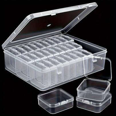 30-Grid Clear Plastic Storage Box With Small Containers - Durable Home Organization Solution For Beads, Jewelry And Small Items