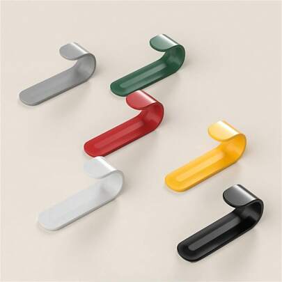 24pcs Strong Adhesive J-Shape Wall Hooks, No Drilling Required For Hanging, Suitable For Kitchen, Bathroom