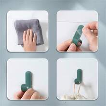 24pcs Strong Adhesive J-Shape Wall Hooks, No Drilling Required For Hanging, Suitable For Kitchen, Bathroom - Multicolor - View 2