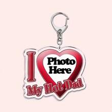 Personalized Keychain With Text "I Love My Boyfriend/Girlfriend/Wife/Hubby/Hot Mama/Dad/King/Queen/Idol/Baby/Family" As Gift - Multicolor - View 40