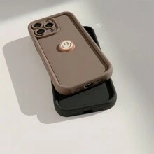 GUCADI 1pc Dopamine Color Smile Face Pattern Soft Full Wrap 3D Smiling Face Sticker, Creative Design Compatible With Apple IPhone 16/15/14/13/12/11 Series Phone Cases - Multicolor - View 11