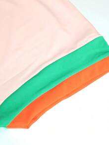 Bộ đồ thường ngày nhiều màu mới cho phụ nữ, thời trang châu Âu và Mỹ, bộ 2 món rộng rãi, che khuyết điểm, tay ngắn - Hồng - Xem 3