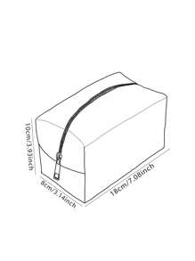 Cat Pattern Double-Sided Printed Diamond Grid Octagonal Makeup Bag Multifunctional Carry On Bag - Suitable For Girls Portable Toiletries Zipper Storage Bag For Women's Cosmetics And Travel Essentials Zipper Makeup Bag - Multicolor - View 5