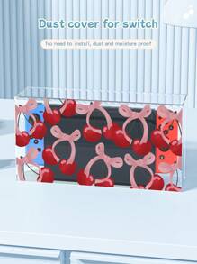 1 Pc Cherry, Pink Bow Pattern Protective Case/Game Card Box/Card Slot Base/Dust Cover Compatible With Switch2(2025)/Switch OLED/NS/Lite Console, Compatible With Detachable Left And Right Joycon Grip, Compatible With Switch Player As Best Gift - Multicolor - View 14