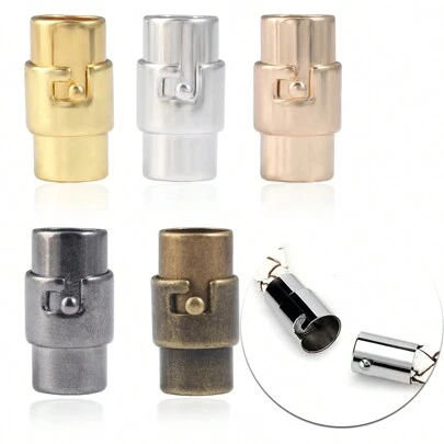 5 套多种尺寸多色强磁扣皮绳手链连接器适用于 DIY 珠宝制作配件