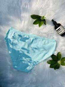 12 Pcs/Set Mid Waist Pure Cotton Print Panties Women Body Slimming Underwear Breathable Girls Briefs Sexy Comfort Ladies Lingerie(6 Color Random Delivery) - 彩色 - 查看 8