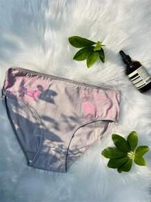 12 Pcs/Set Mid Waist Pure Cotton Print Panties Women Body Slimming Underwear Breathable Girls Briefs Sexy Comfort Ladies Lingerie(6 Color Random Delivery) - 彩色 - 查看 11